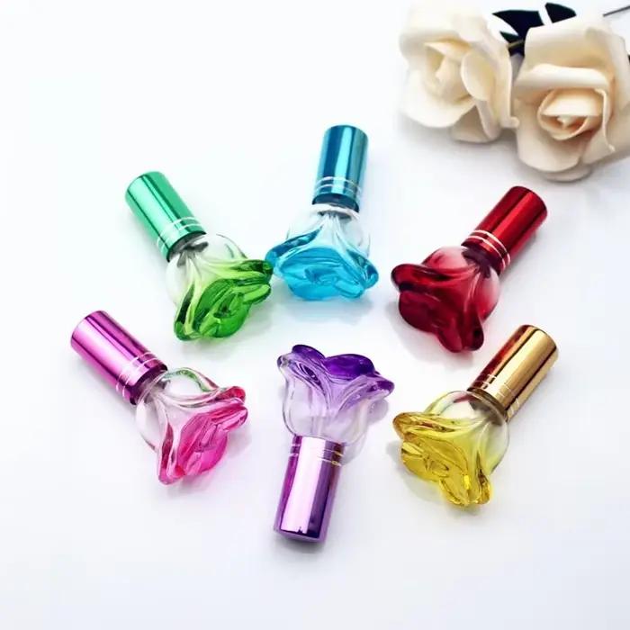 Flcopropriété de sexuellement en Verre Africain Coloré en Forme de Rose, Petit Échdébord, Portable, 