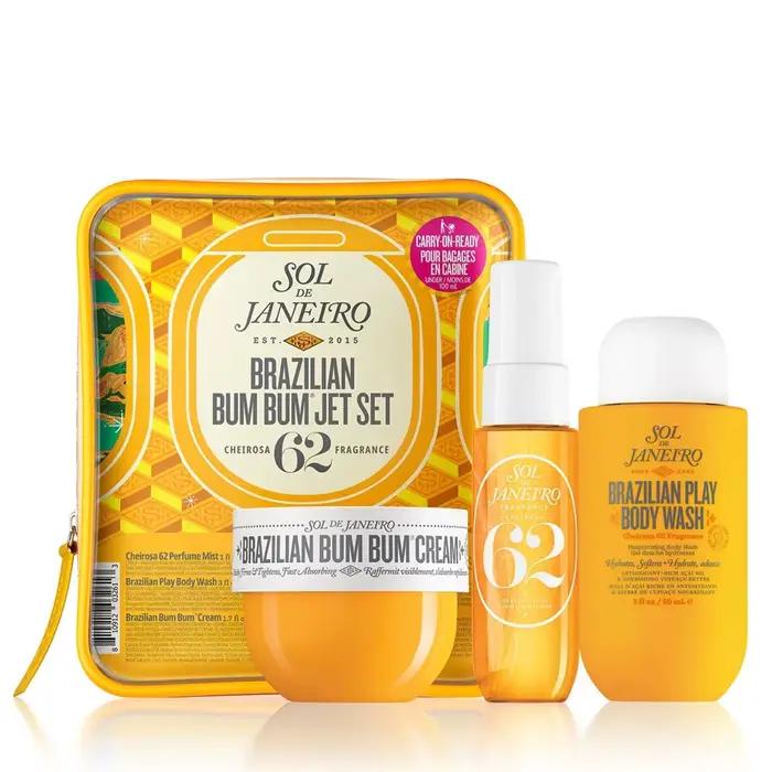 Ensemble Sol De Janeiro 62 68 59 40 avec brume parfumée 30 ml, huile de douche 90 ml, beurre corpore