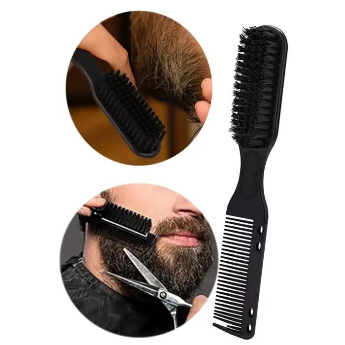 Kit de barbier professionnel, brosse pour cheveux et barbe, peigne coiffant et flacon pulvérisateur 