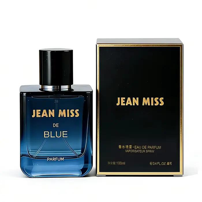 Parfum de luxe pour homme bleu, senteur marine fougère boisée, brume parfumée poivre/bergamote/géran