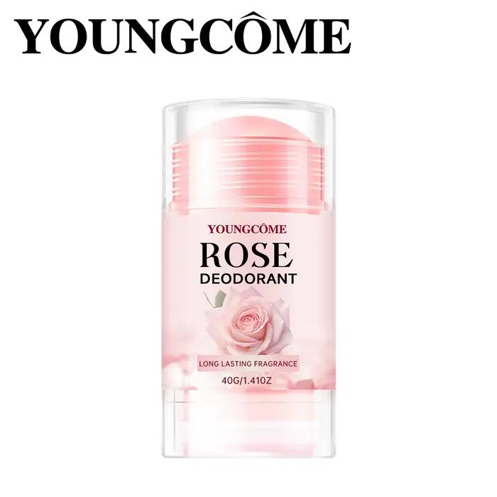 Bâton déodorant rose Rose Essentials, parfum longue durée, huile déodorante, crème pour rencontres, 