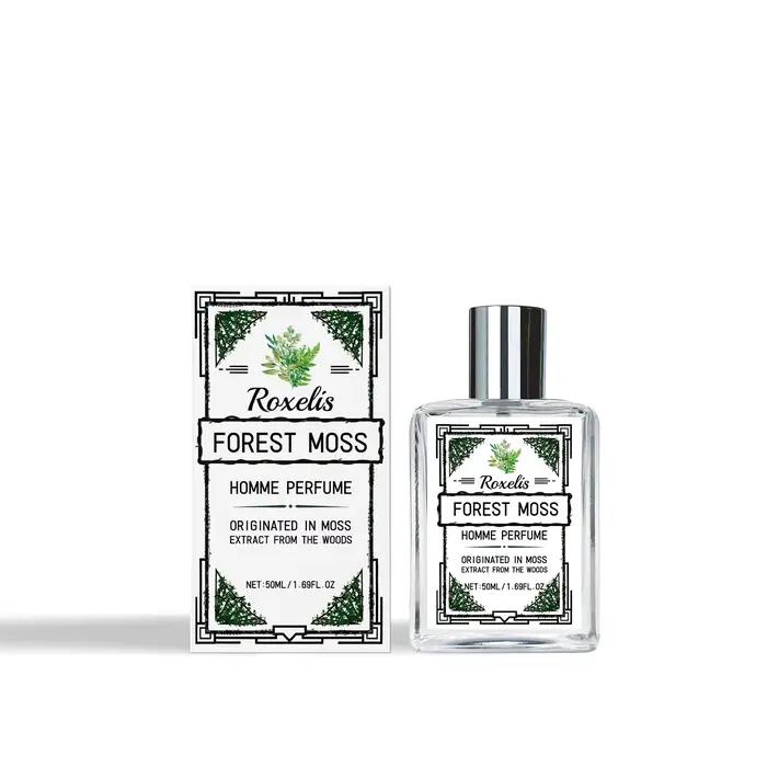 Parfum pour homme Roxelis, senteur bois de Gulong, forêt fraîche, élégant, doux, persistant, charman