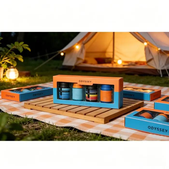Coffret cadeau Odyssey Spectra 4 pièces 30 ml le plus vendu : Parfum pour femmes et hommes avec thermos arabe du Moyen-Orient