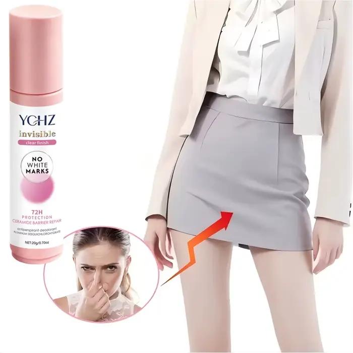 Déodorant roll-on pour le corps pour femmes, parfum pamplemousse frais et doux, formule hypoallergénique sans aluminium, contient de l'huile de noix de coco, nettoyage en profondeur, désodorisation 72