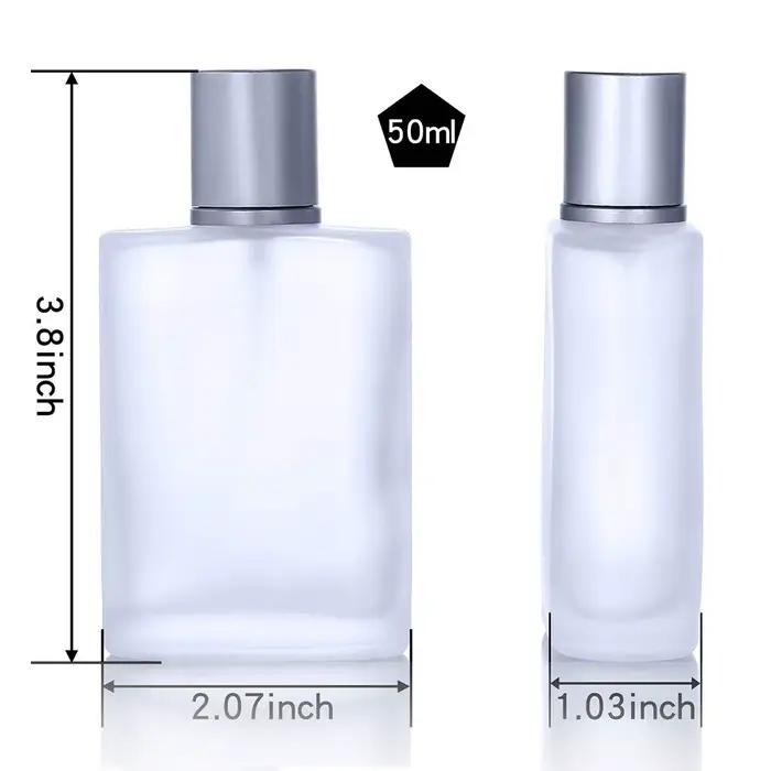 Flacon pulvérisateur vide en verre dépoli rechargeable avec distributeurs de parfum pour femmes occasions spéciales et utilisation quotidienne