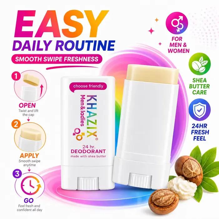 Déodorant en stick pour les aisselles | Formule anti-odeurs double action | Beurre de karité et huiles essentielles infusées | Fraîcheur douce et durable. Bo