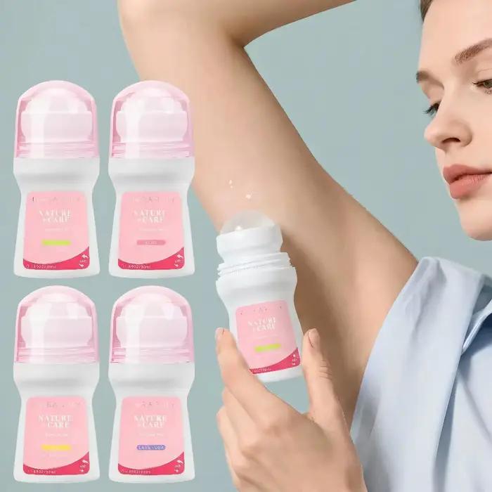 Déodorant roll-on sans aluminium Flora Ruby Cherry Blossom Collection Lavande/Rose/Jasmin/Lys pour femmes 1,69 fl oz/50 ml