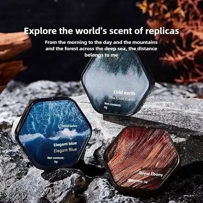 Parfum solide rafraîchissant et durable pour hommes, parfum de vanille durable, parfum solide portable, cadeau idéal pour petit ami