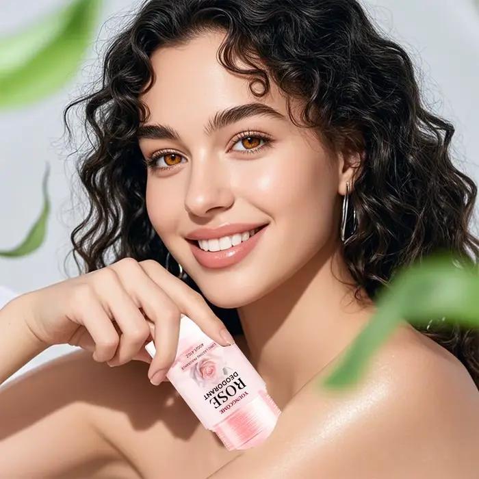Bâton déodorant rose Rose Essentials, parfum longue durée, huile déodorante, crème pour rencontres, parfum rafraîchissant pour aisselles