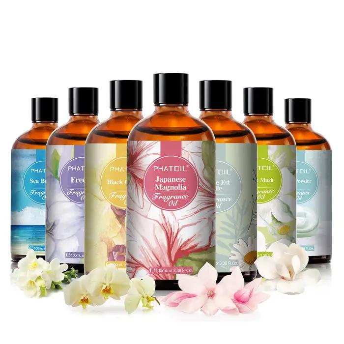 PHATOIL – huile parfumée aromatique pour diffuseur, aromathérapie, musc blanc, linge frais, brise marine, huile parfumée longue durée pour bricolage, 100ml