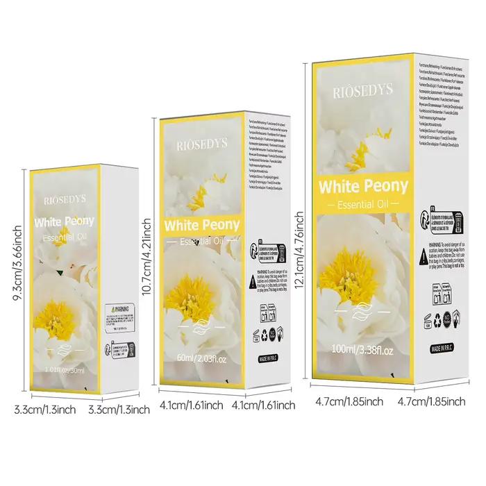 Huile essentielle de pivoine blanche, huile parfumée florale pour diffuseurs, aromathérapie, artisanat DIY et parfum d'intérieur, arôme frais et élégant