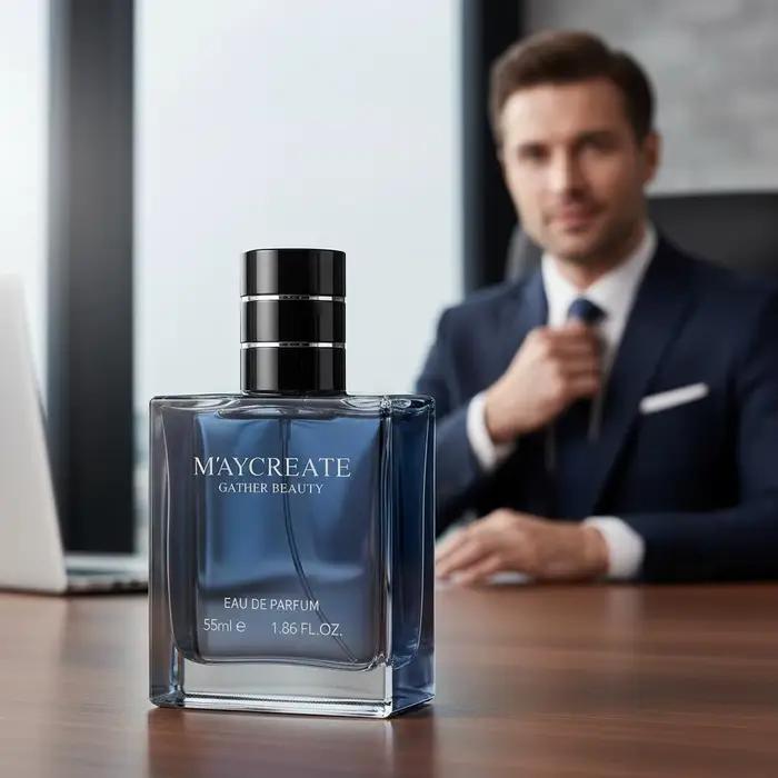 Parfum floral Jaysuing pour homme 55ml élégant cologne bleue longue durée occasions spéciales