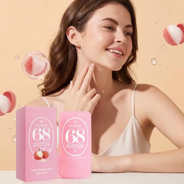 Baume de parfum solide Jelly en gelée senteur fraîche et longue durée parfum fruité format voyage facile à emporter pour femmes occasions spéciales