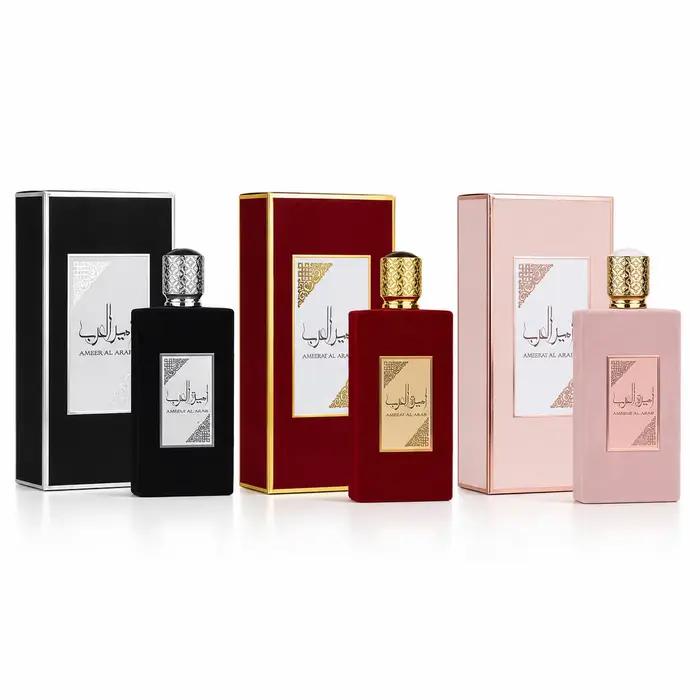 Parfum de Luxe Ameerat Al Arab Unisexe Oriental avec Flacon en Verre Texturé pour Occasions Spéciales
