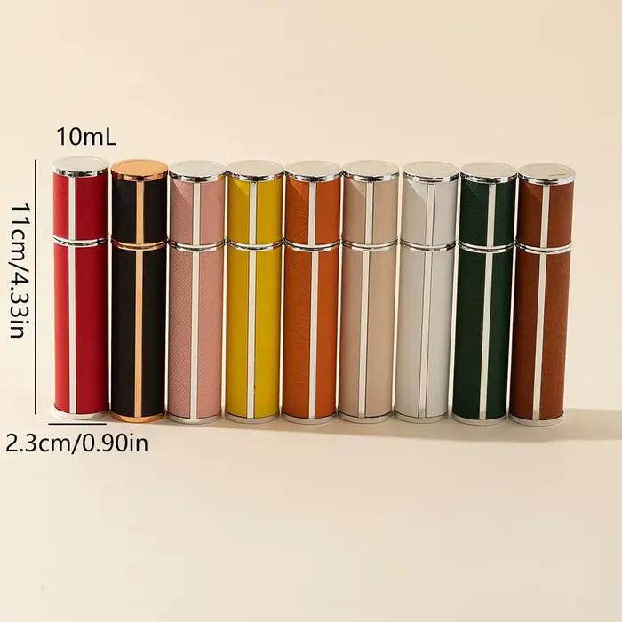 Atomiseur de parfum de voyage étanche de 10ml, mini distributeur de colonnes portable et réapprobable, bouteille intérieure en verre, 1 pièce