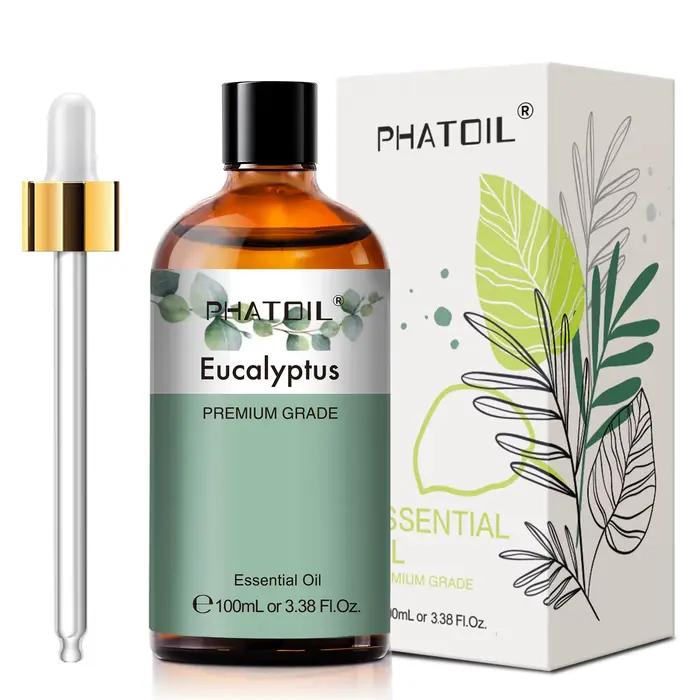 PHATOIL 100ml huile essentielle d'eucalyptus pour la peau lavande vanille jasmin citron bergamote