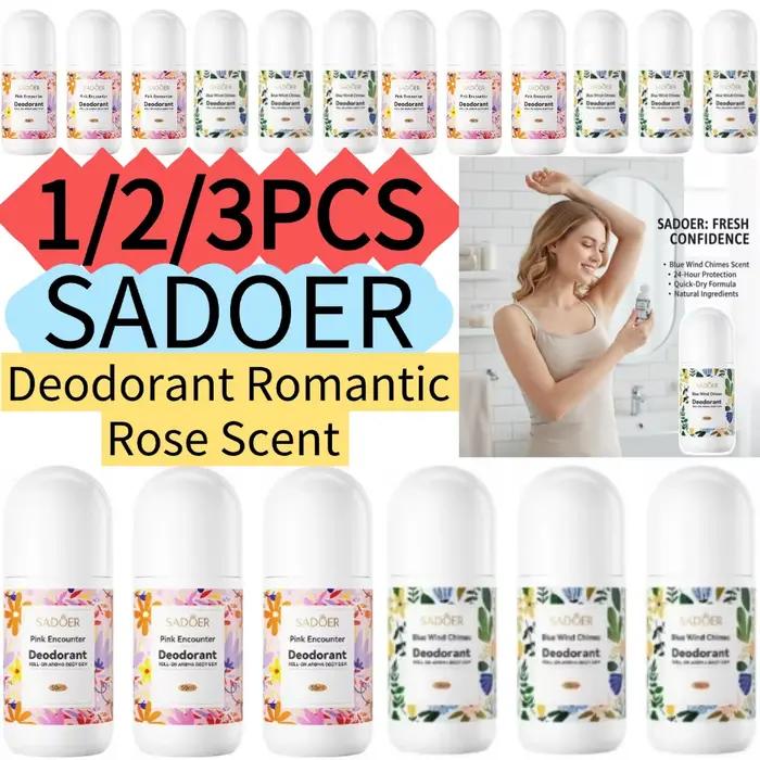  Déodorant SADOER Parfum Rose Romantique Roll-On Arôme Corps Brume Bleue Carillons de Vent