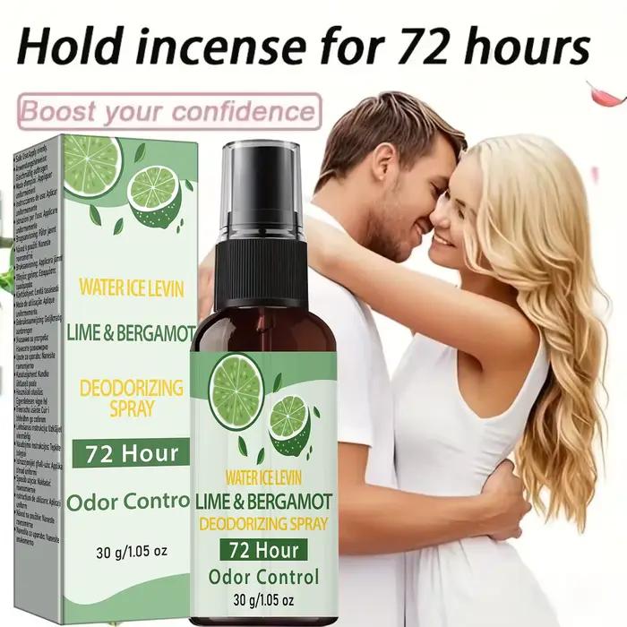 Water Ice Levin Spray Déodorant 30g Parfum Citron Vert Bergamote Collagène Acide Hyaluronique Spray Rafraîchissant Doux pour le Corps