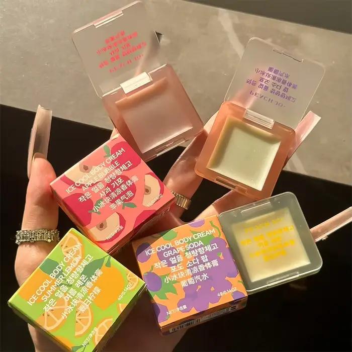 Baume de parfum solide élégant et frais longue durée, aux notes de raisin, citron et pomme, déodorant corporel portable pour femme