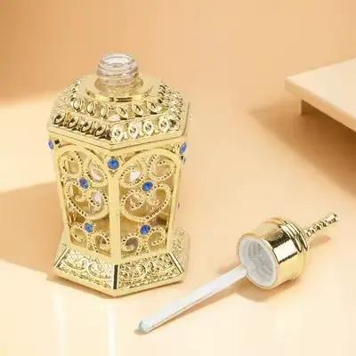Flacon de parfum en verre et alliage ROSENICE design délicat étanche pour huiles essentielles et parfums occasions spéciales chambre salon coiffeuse cadeau
