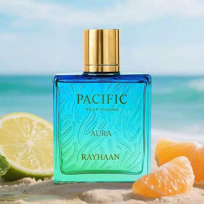 Parfum Rayhaan Pacific Aura Pour Homme Eau de Parfum Marine Boisée Longue Durée Unisexe Occasions Spéciales