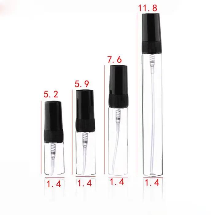 Bouteille de pulvérisation de brume noire 2ml 3ml 5ml 10ml