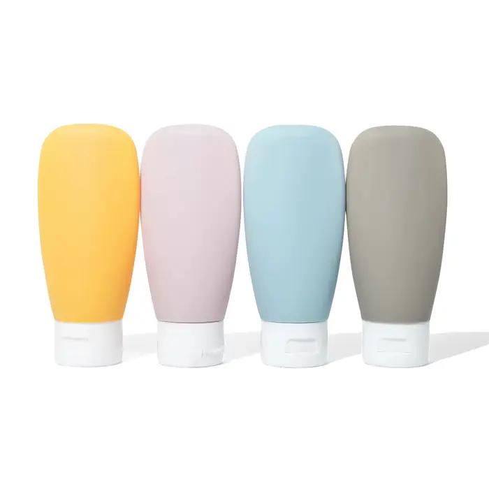 Ensemble de bouteilles rechargeables pour parfum, lotion, shampoing et douche, avec option de couleur multiple pour vanity élégante et organisation pratique pour voyage
