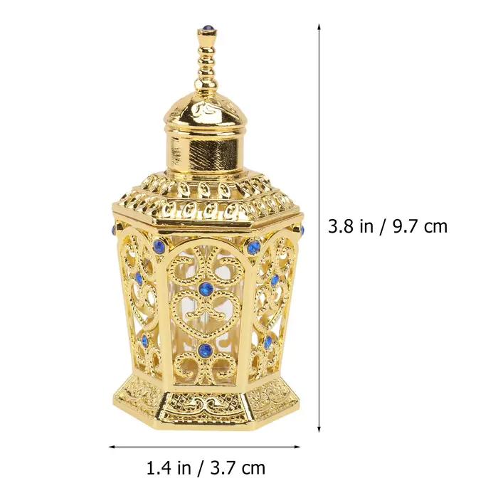 Flacon de parfum en verre et alliage ROSENICE design délicat étanche pour huiles essentielles et parfums occasions spéciales chambre salon coiffeuse cadeau
