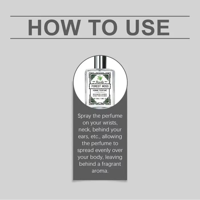 Parfum pour homme Roxelis, senteur bois de Gulong, forêt fraîche, élégant, doux, persistant, charmant, délicat.