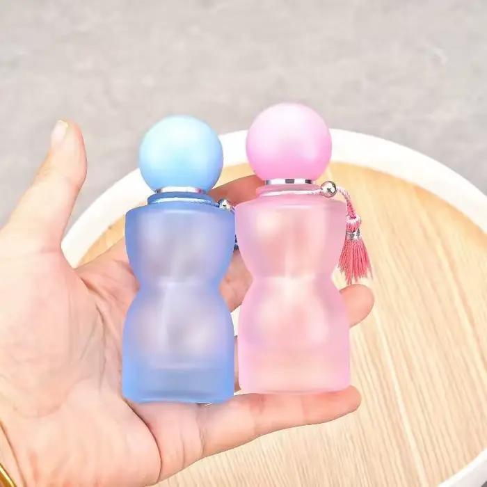 Flacon vaporisateur de parfum haut de gamme à bouchon à vis, 30 ml, en verre mat coloré, portable pour voyage, flacon vide pour cosmétiques
