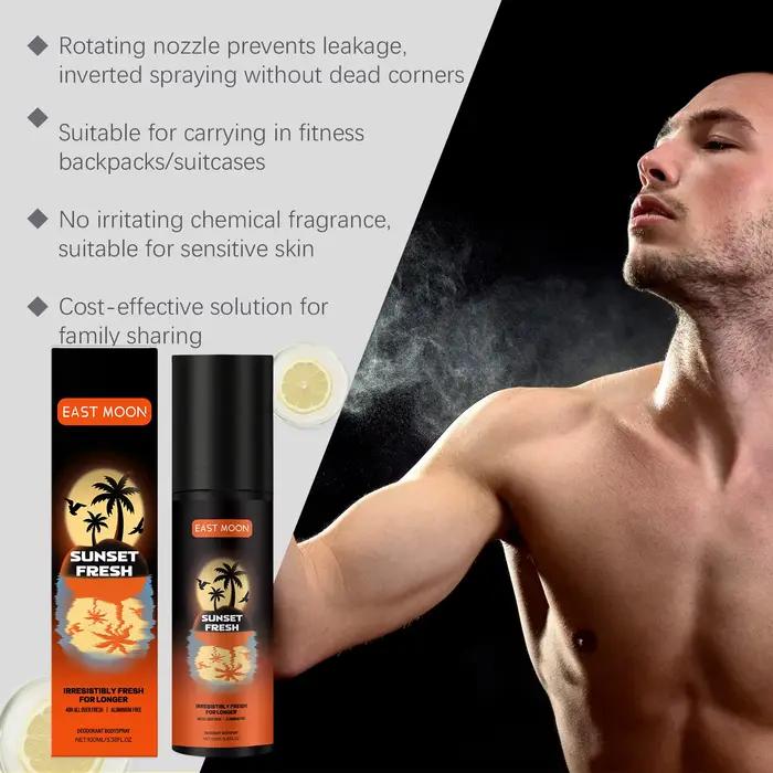 Déodorant Corporel en Spray Fruité Anti-Transpiration Éliminateur d'Odeurs Axillaires Rafraîchissement Longue Durée Parfum Agrumes
