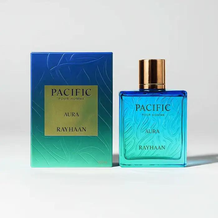 Parfum Rayhaan Pacific Aura Pour Homme Eau de Parfum Marine Boisée Longue Durée Unisexe Occasions Spéciales