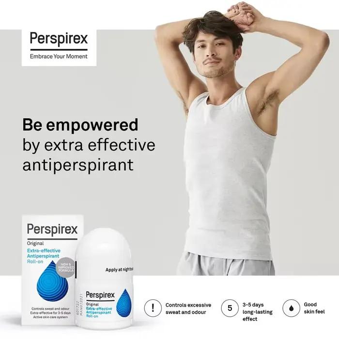 Denmark Perspirex Déodorant Anti-transpirant Roll-on Longue Durée Efficace Contrôle de la Transpiration Soin Corporel Fraîcheur