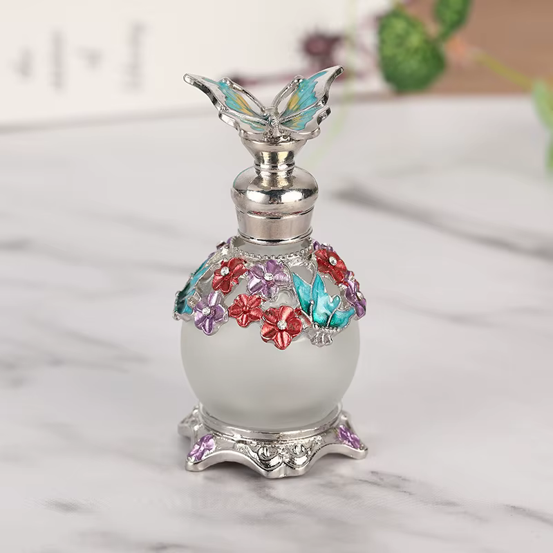 YU FENG Ensemble de flacons de parfum en verre avec un magnifique motif de papillon