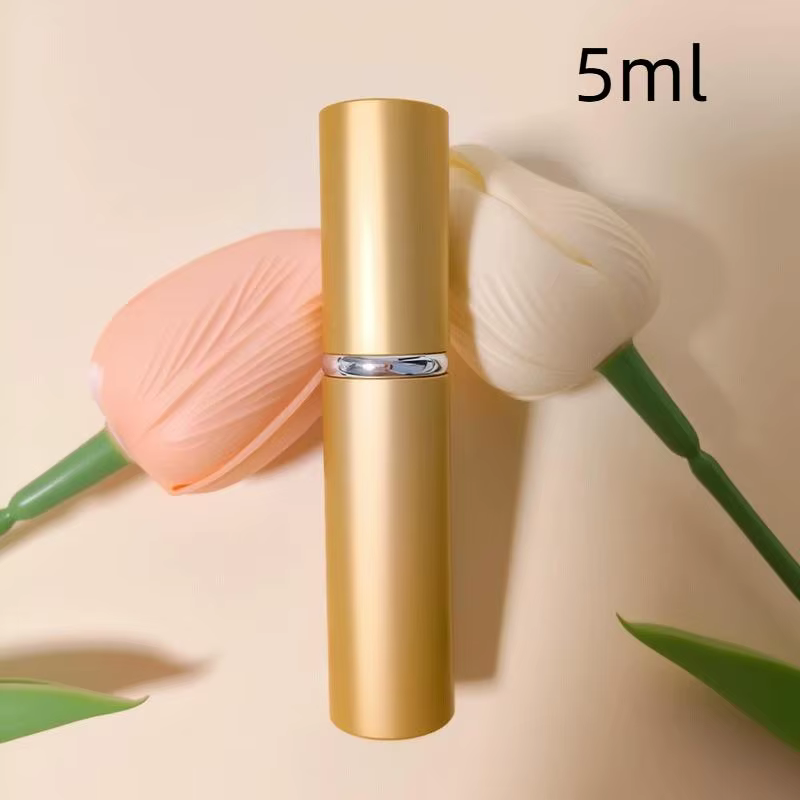 Atomiseur de parfum portable en aluminium avec couvercle anti-fuite, plusieurs couleurs : 5 ml pour 